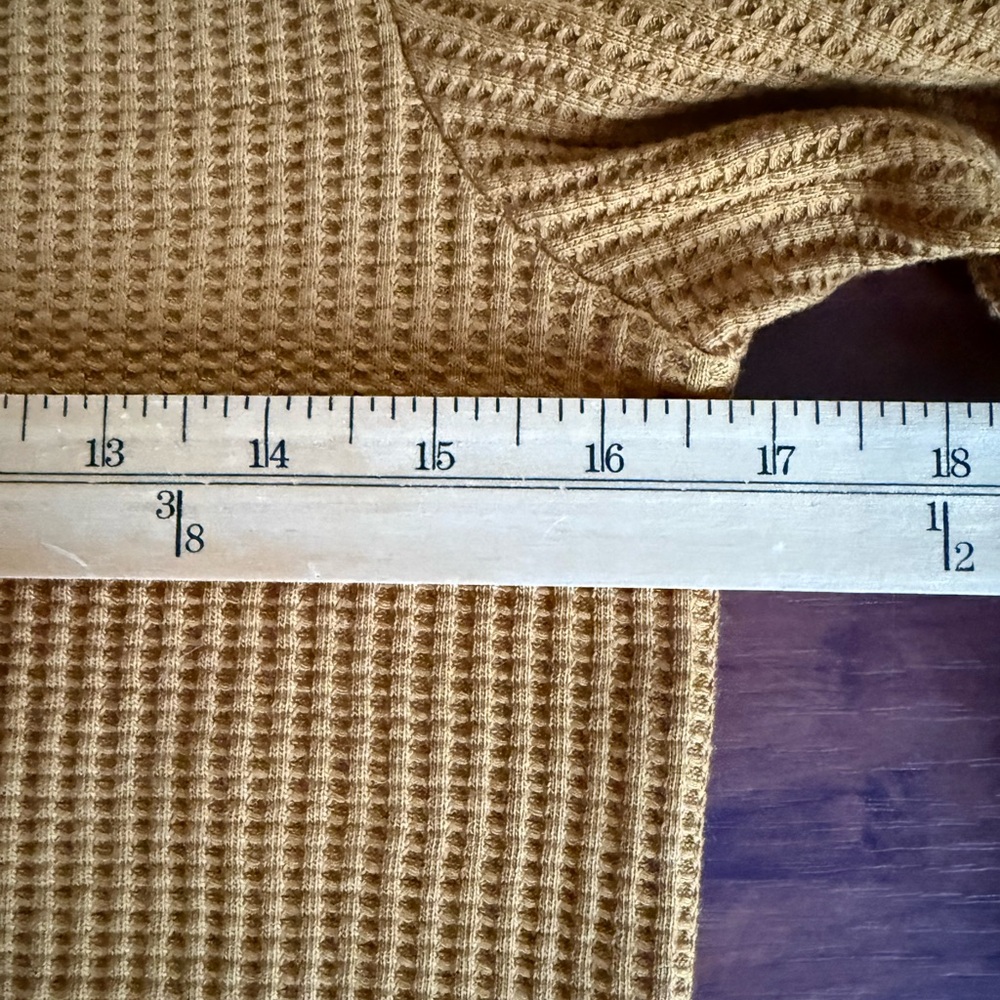 The‎ Normal Brand Tan Waffle Knit Henley - Picture 5 of 10